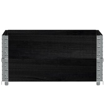 Palletopzetranden 2 st 80x60 cm massief grenenhout zwart