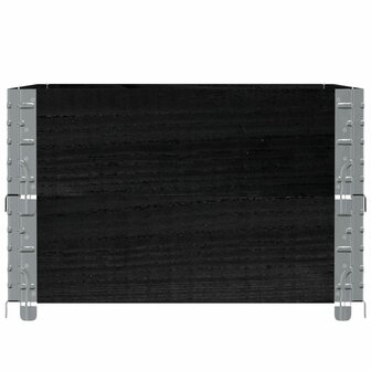 Palletopzetranden 2 st 80x60 cm massief grenenhout zwart