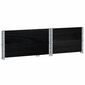 Palletopzetranden 2 st 80x60 cm massief grenenhout zwart