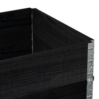 Palletopzetranden 2 st 80x60 cm massief grenenhout zwart