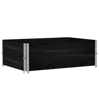Palletopzetranden 2 st 120x80 cm massief grenenhout zwart