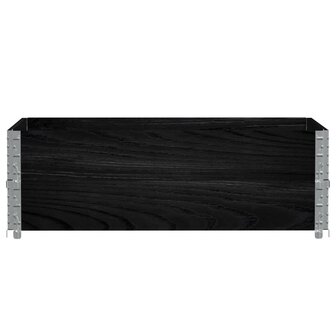 Palletopzetranden 2 st 120x80 cm massief grenenhout zwart