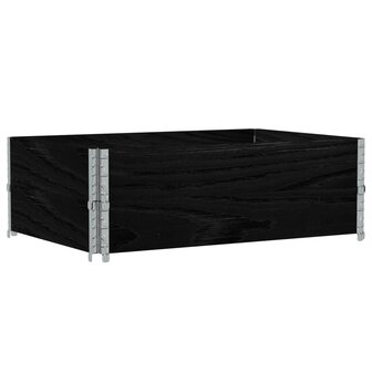 Palletopzetranden 2 st 120x80 cm massief grenenhout zwart