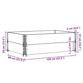 Palletopzetranden 2 st 120x80 cm massief grenenhout zwart