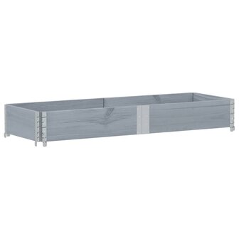 Palletopzetrand 150x50 cm massief grenenhout grijs