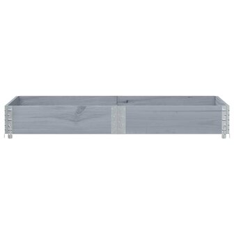 Palletopzetrand 150x50 cm massief grenenhout grijs