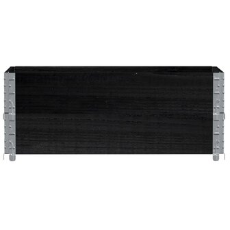 Palletopzetranden 2 st 100x50 cm massief grenenhout zwart