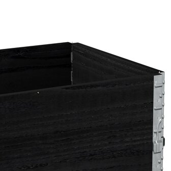 Palletopzetranden 2 st 100x50 cm massief grenenhout zwart