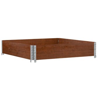 Palletopzetrand 100x100 cm massief grenenhout bruin