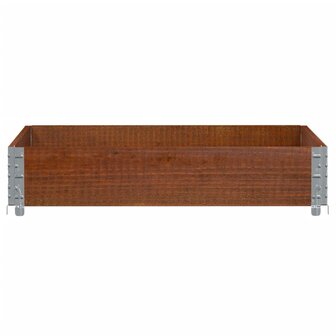 Palletopzetrand 100x100 cm massief grenenhout bruin