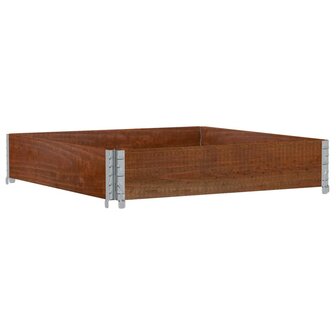 Palletopzetrand 100x100 cm massief grenenhout bruin