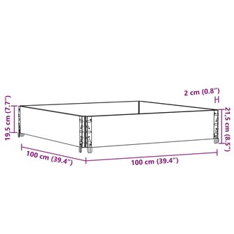 Palletopzetrand 100x100 cm massief grenenhout bruin