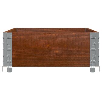 Palletopzetrand 100x50 cm massief grenenhout bruin