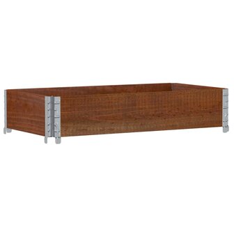 Palletopzetrand 100x50 cm massief grenenhout bruin