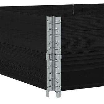 Palletopzetranden 2 st 150x100 cm massief grenenhout zwart