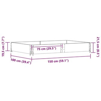 Palletopzetrand 150x100 cm massief grenenhout bruin