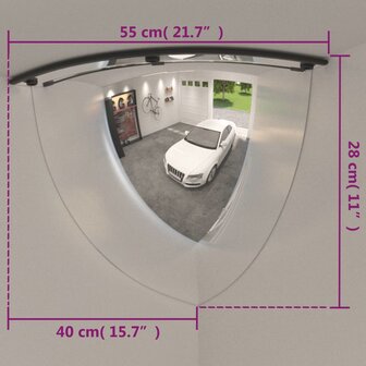 Verkeersspiegel kwartbol 2 st &Oslash; 80 cm acryl