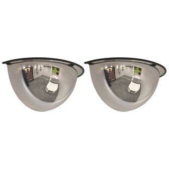 Verkeersspiegel halve bol 2 st &Oslash; 30 cm acryl