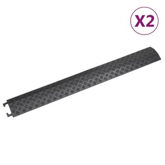 Kabelbeschermers drempel 2 st 98,5 cm zwart
