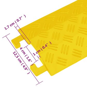 Kabelbeschermers drempel 2 st 98,5 cm geel