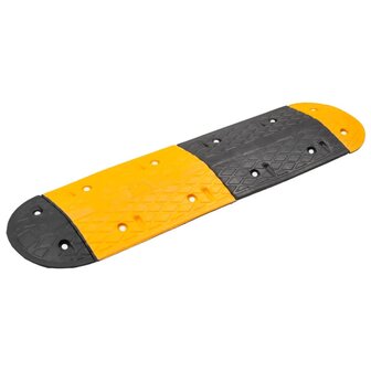 Verkeersdrempel 129x32,5x4 rubber geel en zwart
