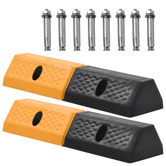 Parkeerblokken 49x15x9 cm rubber 2 st