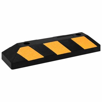 Parkeerblokken reflecterend 2 st 56x15x10 cm rubber