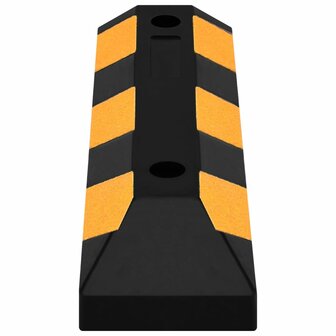 Parkeerblokken reflecterend 2 st 56x15x10 cm rubber