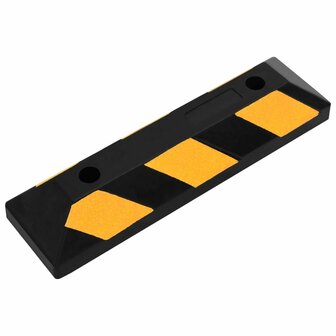 Parkeerblokken reflecterend 2 st 56x15x10 cm rubber