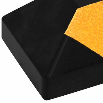Parkeerblokken reflecterend 2 st 56x15x10 cm rubber