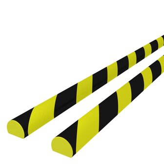 Hoekbeschermers 2 st 4x3x100 cm PU geel en zwart