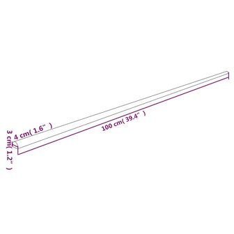 Hoekbeschermers 2 st 4x3x100 cm PU geel en zwart