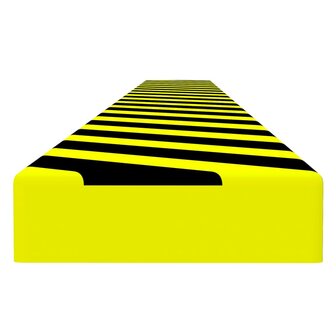 Hoekbeschermer 6x2x101,5 cm PU geel en zwart