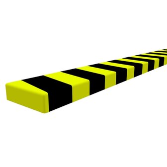 Hoekbeschermer 6x2x101,5 cm PU geel en zwart
