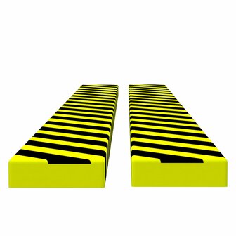 Hoekbeschermers 2 st 6x2x101,5 cm PU geel en zwart