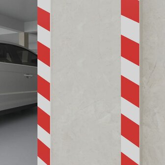 Muurbeschermers 6 st 50x20x2 cm EVA-schuim rood en wit