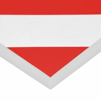 Muurbeschermers 6 st 50x20x2 cm EVA-schuim rood en wit