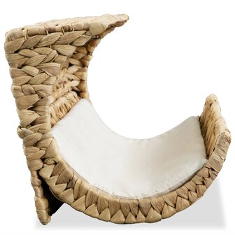 Kattenbed met kussen 37x20x20 cm waterhyacint