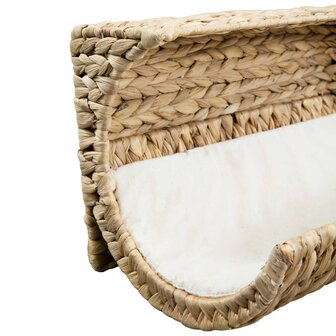 Kattenbed met kussen 37x20x20 cm waterhyacint
