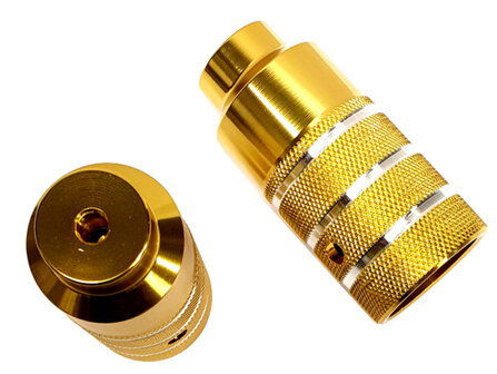 Hzb Asverlengers/Pegs Bmx Freestyle 110 Mm Staal 2 Stuks goud goud