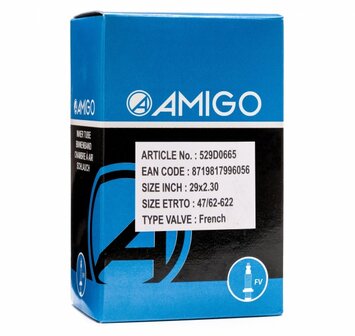 Amigo Binnenband 29 X 2.30 (47/62-622) Fv 48 Mm zwart zwart