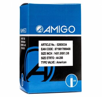 Amigo Binnenband 14 X 1 5/8 X 1 3/8 (44-288) Av 48 Mm zwart zwart