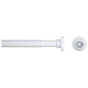 Douchegordijnstang telescopisch 125-220 cm wit