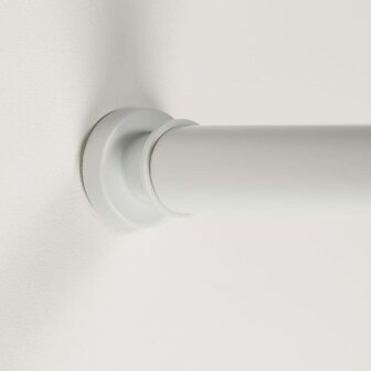 Douchegordijnstang telescopisch 125-220 cm wit