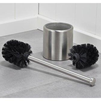 toiletborstel met houder 10 cm roestvrij staal