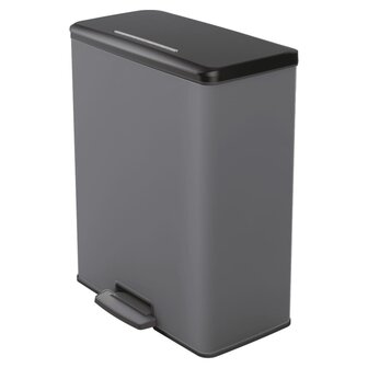 Pedaalemmer Deco duo 26+26 L koelgrijs