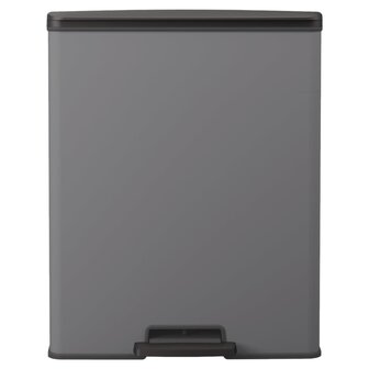 Pedaalemmer Deco duo 26+26 L koelgrijs