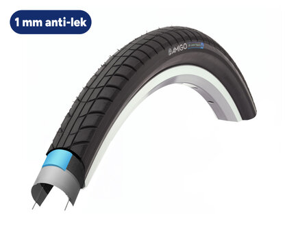 Amigo Buitenband Anti-Lek Fusion 28 X 1.60&nbsp;(42-622) zwart 28 inch zwart 28 inch