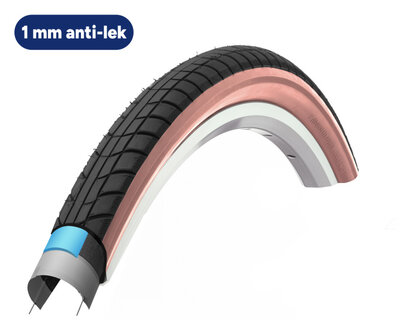 Amigo Buitenband Anti-Lek Ortem Unicorn 28 X 1.40-1 5/8 X 1 3/8 (37-622) zwart/bruin 28 inch zwart/bruin 28 inch