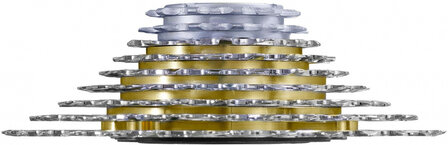 Sunrace Freewheel Mfex9 E-Bike 9V 11-32T Aluminium Zilver/Goud